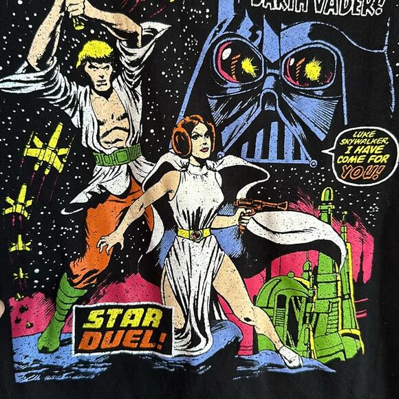 Star Wars Duel Comic Book Cover Shirt Men’s 2X 50/52 Nerd Force Darth Vader - Picture 3 of 6